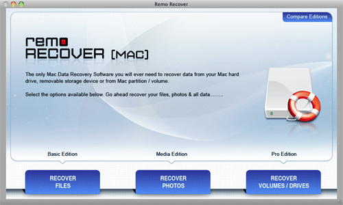 How to Recover WD Passport Hard Drive - Main Screen
