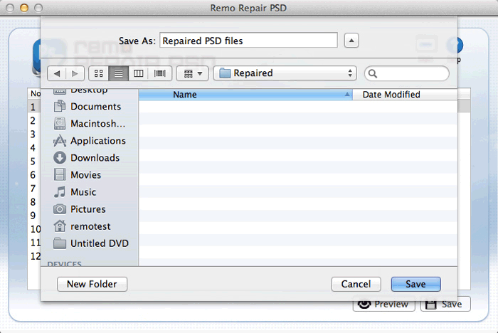 Repair PSD on Mac - Save Photoshop Files