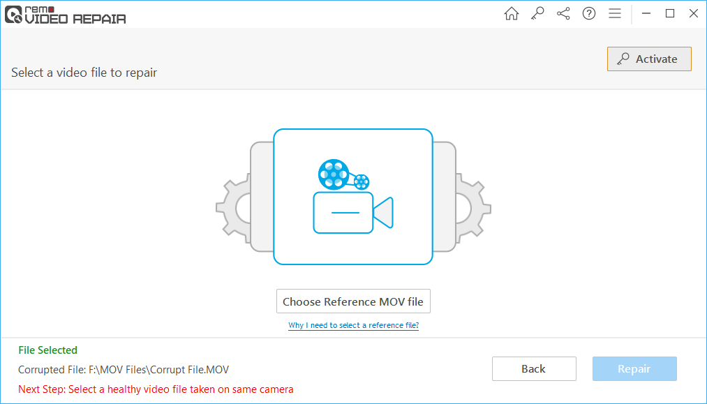 choose the reference video file