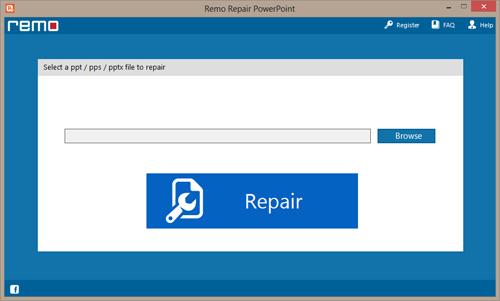 Repair Powerpoint Runtime Error - Main Screen