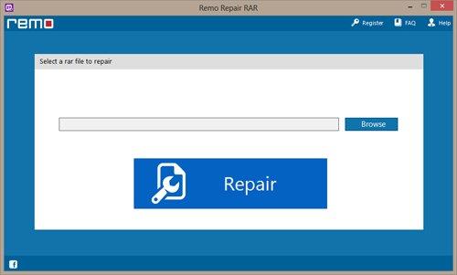 Repair Large RAR Files - Main Screen